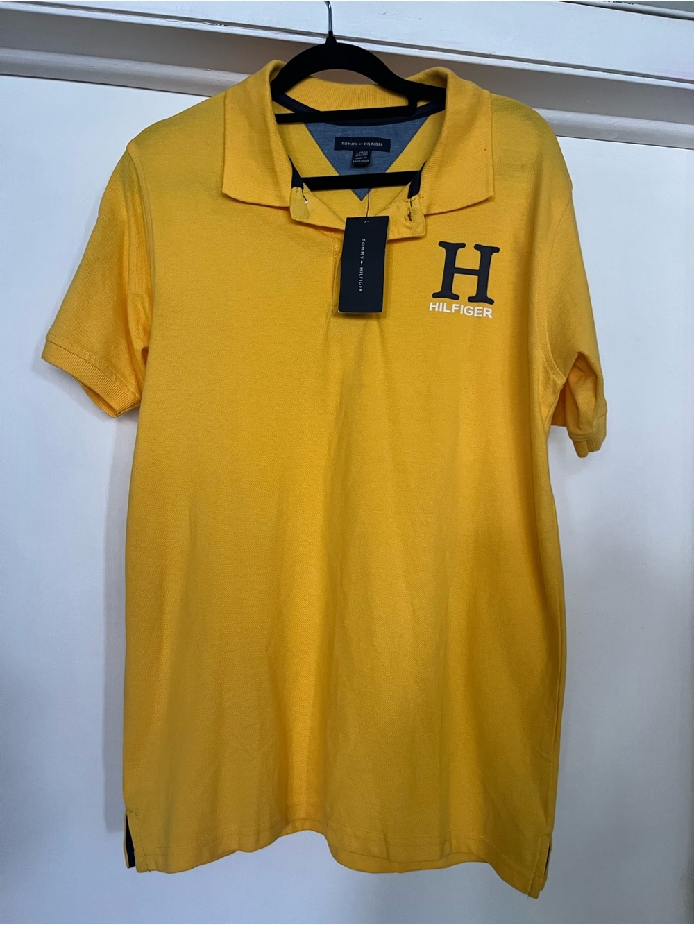 Tommy Hilfiger Boys Yellow Polo with H Chest Logo NWT